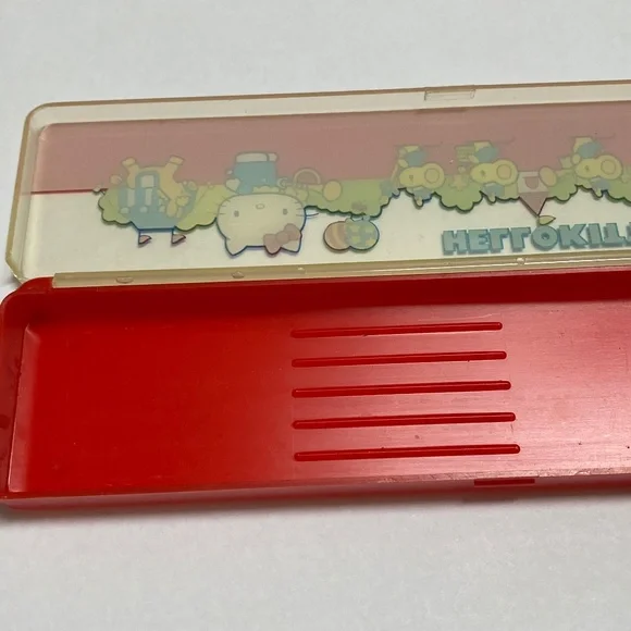 Sanrio Vintage Hello Kitty Collectors Pencil Box | Color: Red | 1976 - Picture 3 of 7